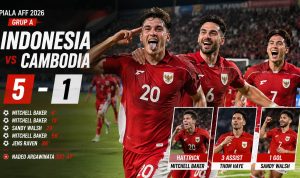 Indonesia vs Cambodia: Baker dan Haye Menggila, Skor 5-1!