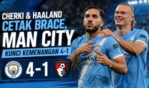 Man City vs Crystal Palace 4-1: Haaland-Cherki Cetak Brace!