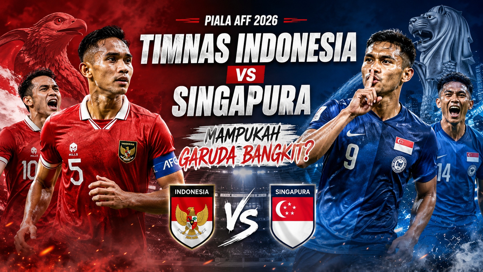 Timnas Indonesia vs Singapura, Mampukah Garuda Bangkit?