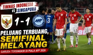 Timnas Indonesia vs Singapura: Peluang Terbuang, Semifinal Melayang