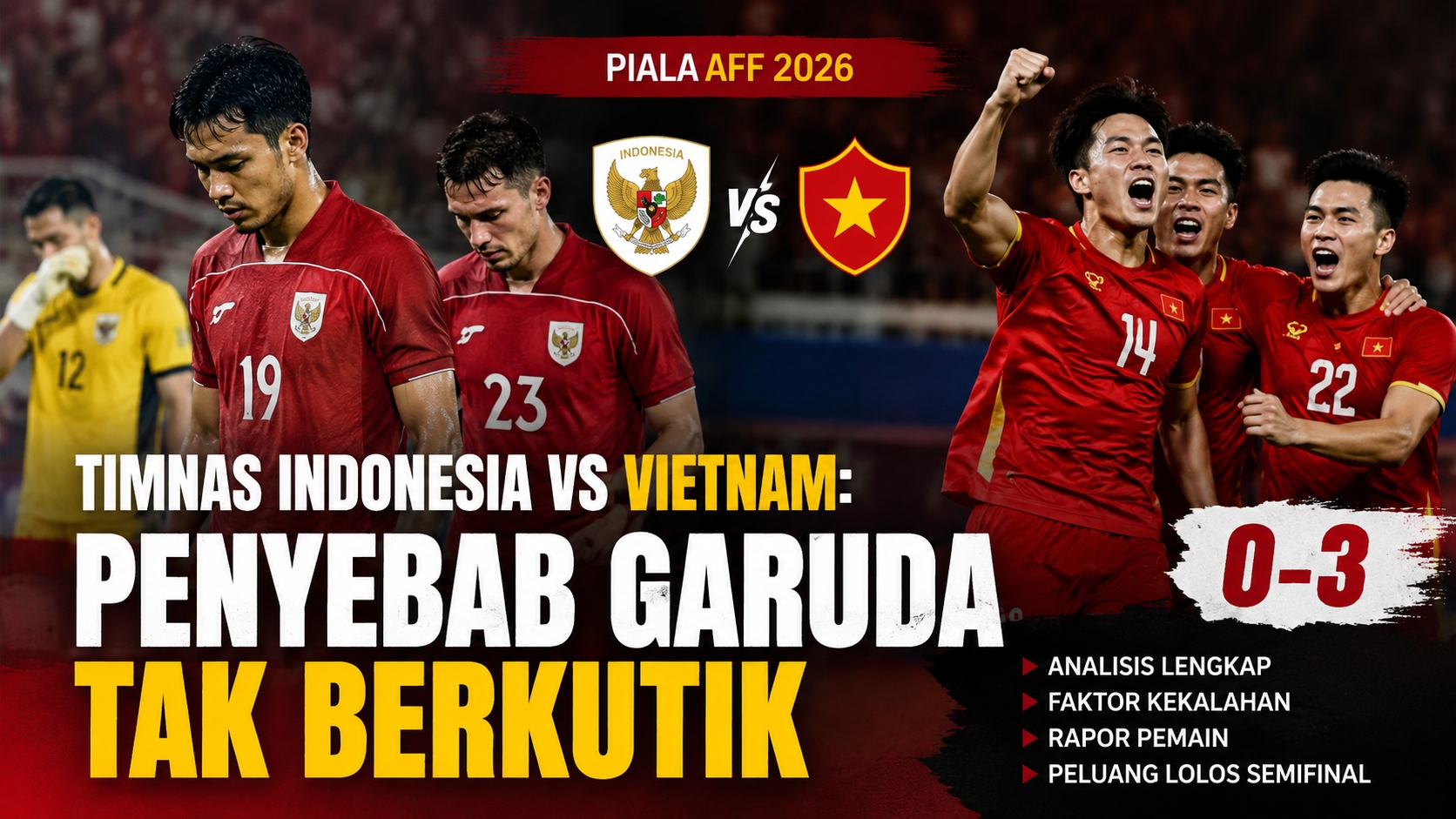 Timnas Indonesia vs Vietnam: Penyebab Garuda Tak Berkutik