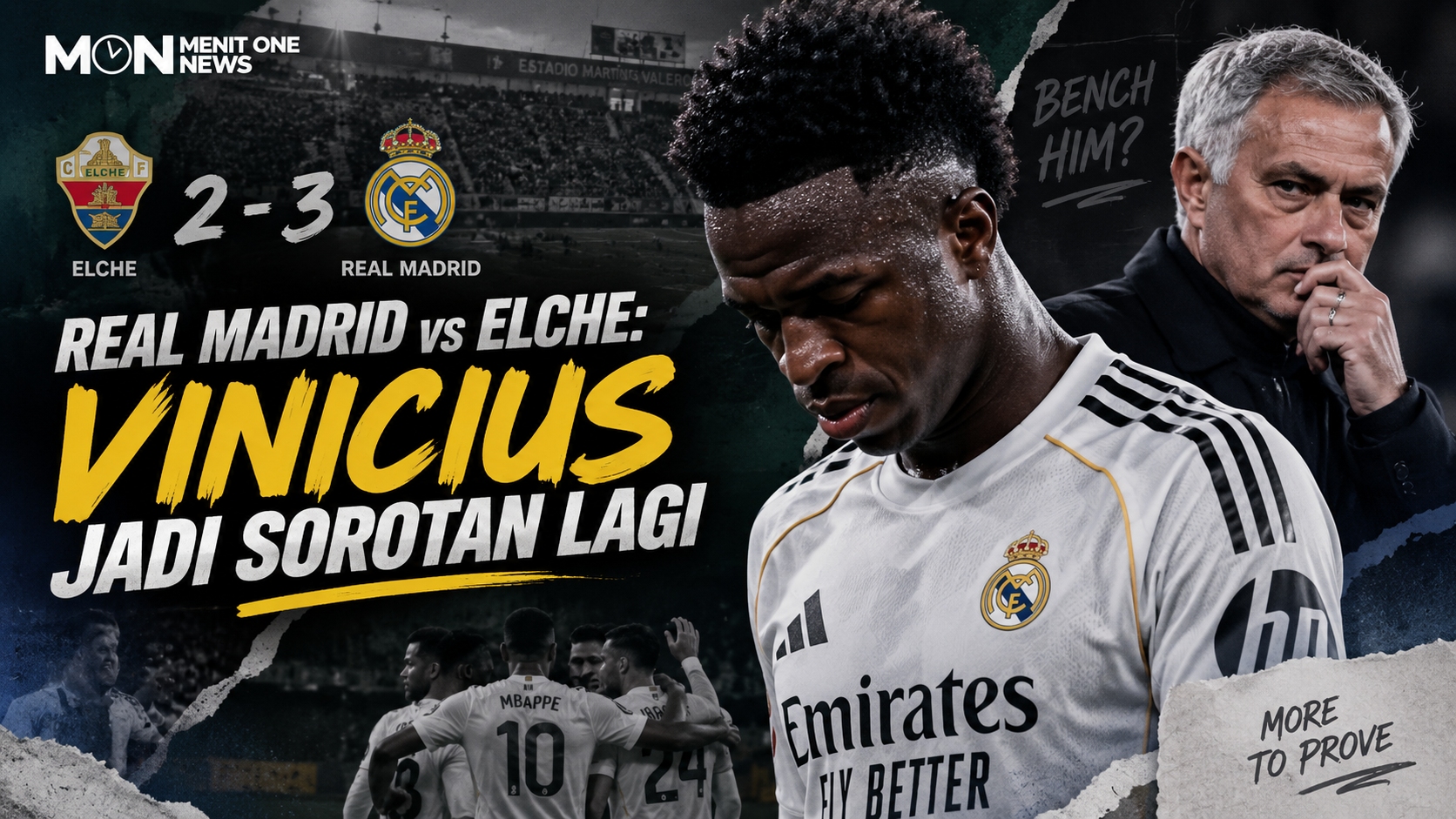 Real Madrid vs Elche: Vinicius Jadi Sorotan Lagi