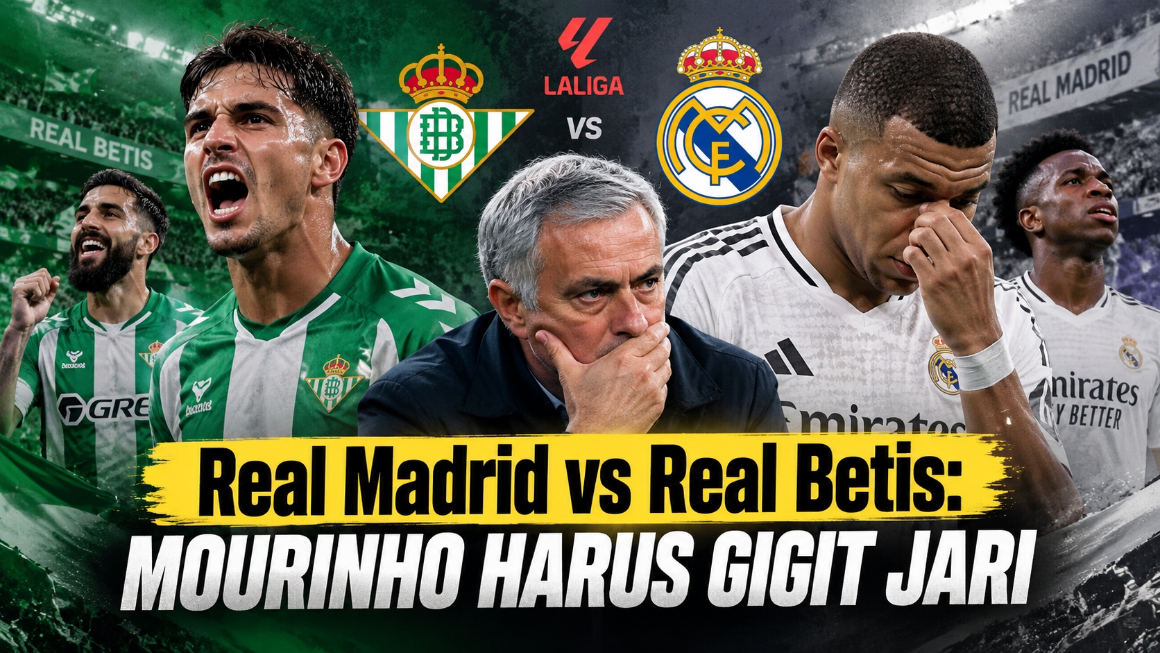 Real Madrid vs Real Betis: Mourinho Harus Gigit Jari