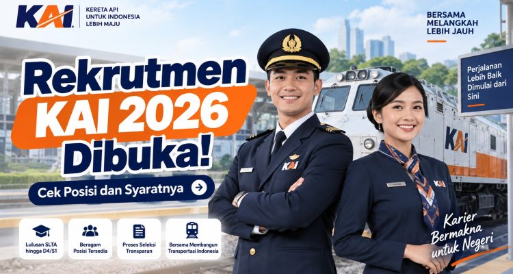 Rekrutmen KAI 2026 Dibuka! Cek Posisi dan Syaratnya