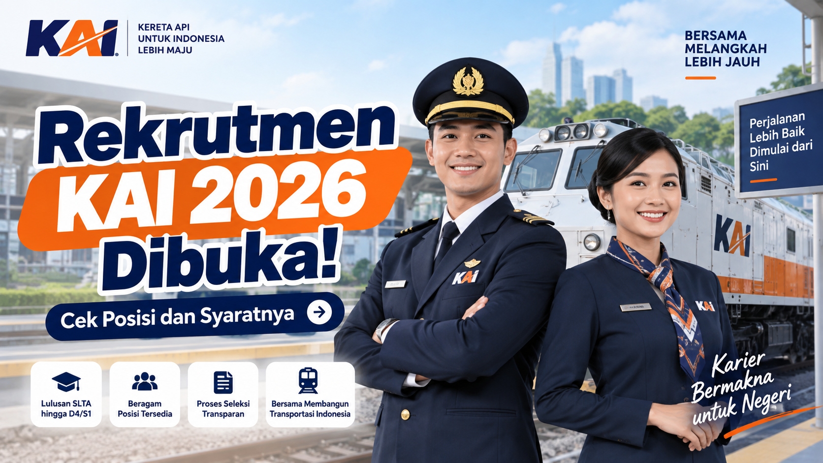 Rekrutmen KAI 2026 Dibuka! Cek Posisi dan Syaratnya