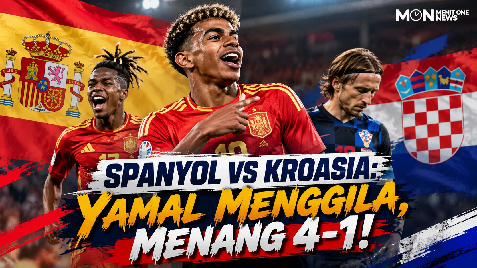 Spanyol vs Kroasia: Yamal Menggila, Menang 4-1!