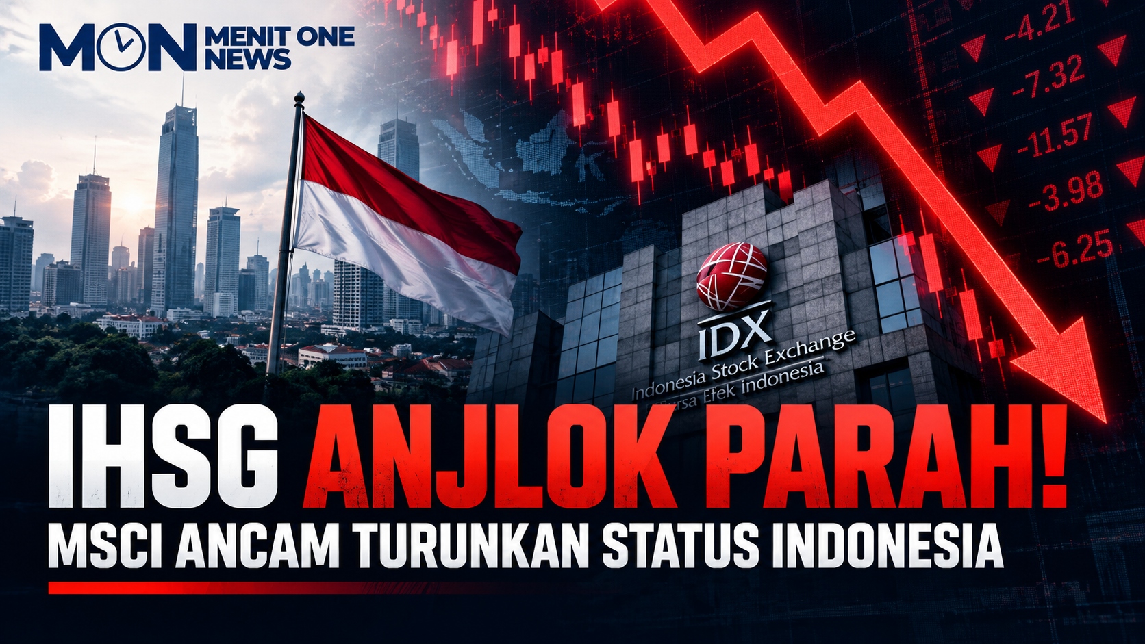 IHSG Anjlok Parah! MSCI Ancam Turunkan Status Indonesia