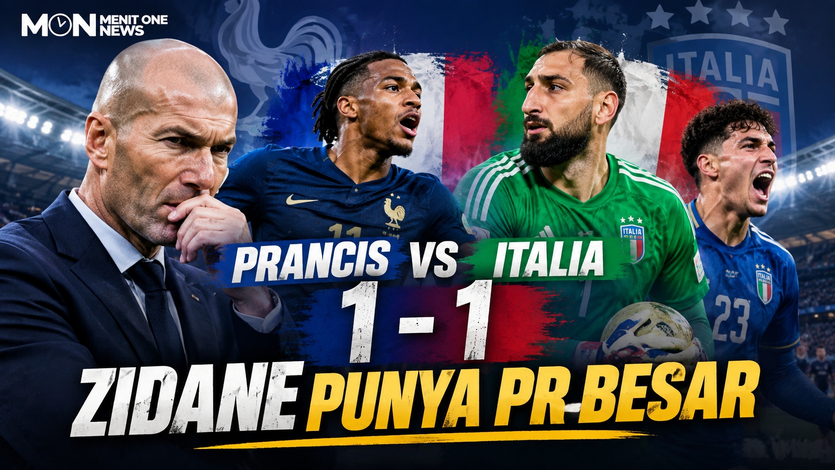 Prancis vs Italia 1-1, Zidane Punya PR Besar