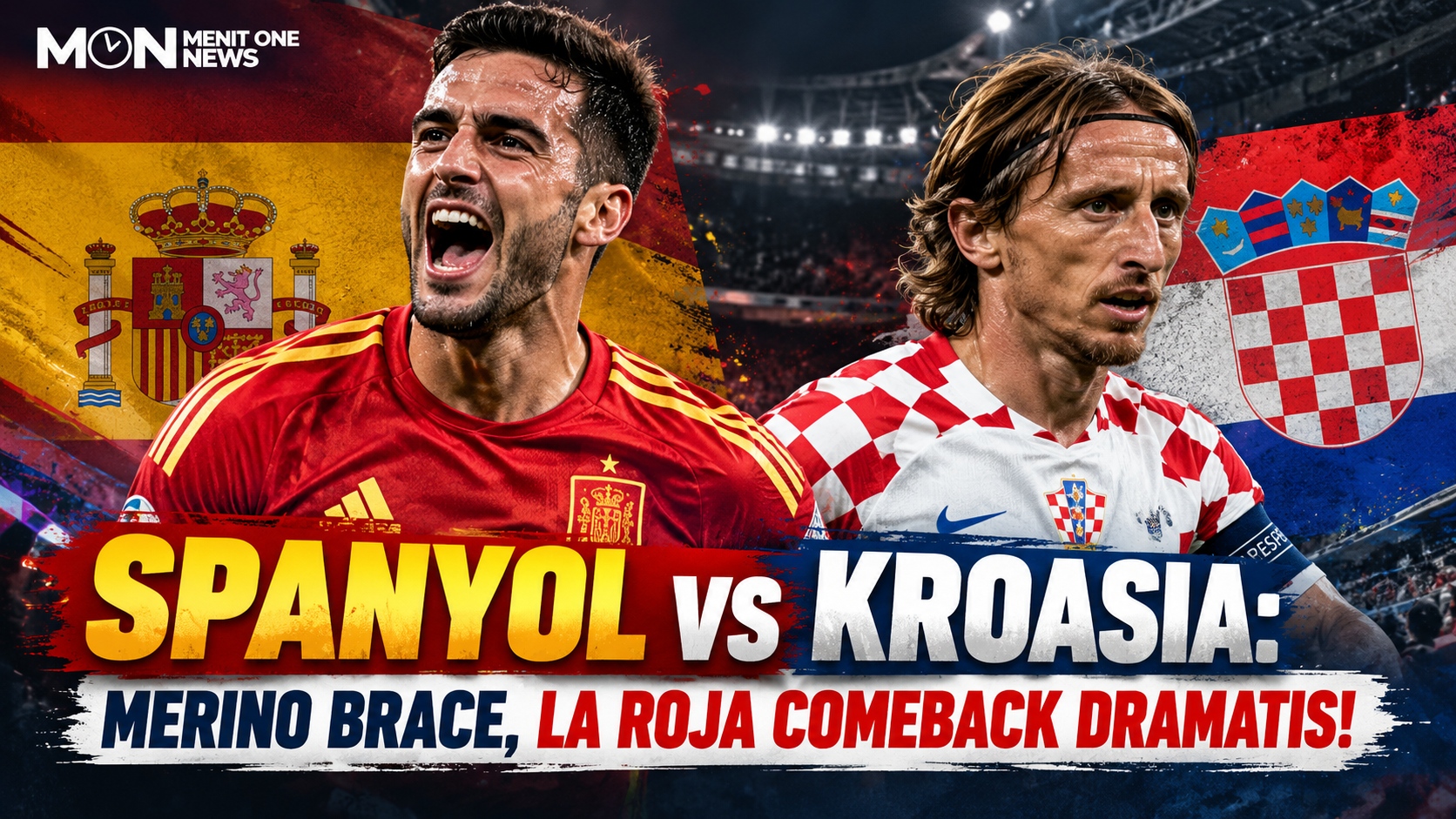 Spanyol vs Kroasia: Merino Brace, La Roja Comeback Dramatis!