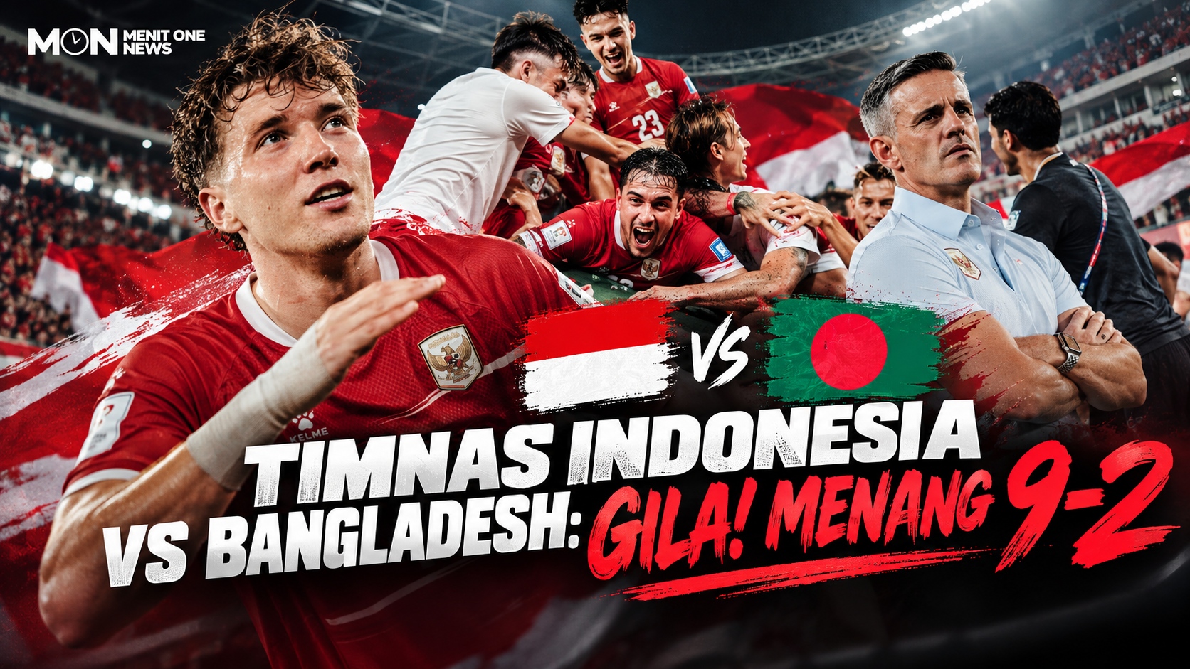 Timnas Indonesia vs Bangladesh: Gila! Menang 9-2